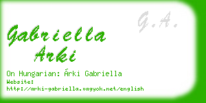 gabriella arki business card