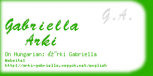 gabriella arki business card